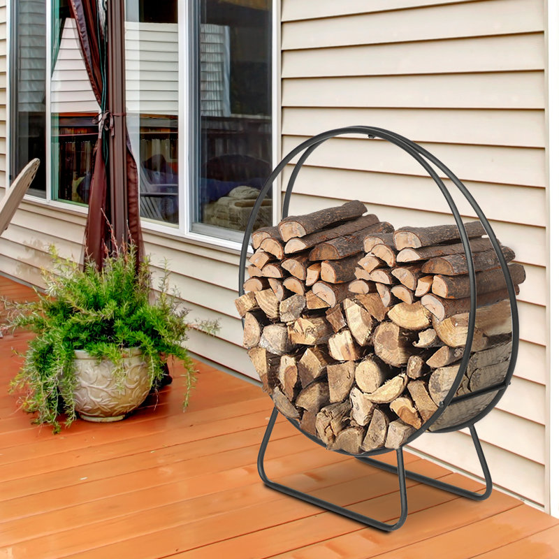 Rannie 33.5'' W Metal Log Rack
