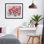 «Love to Bloom», reproduction sous verre encadrée, design par Kait Roberts
