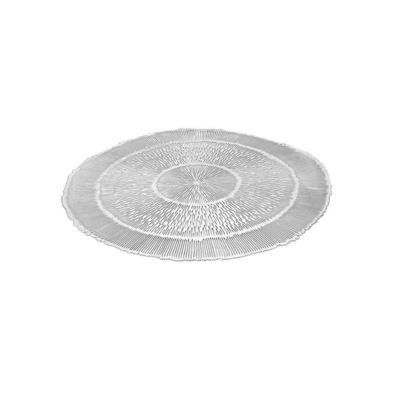 Amedori Vinyl Solid Colour Round Placemat, Silver