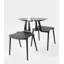 Chaise de salle à manger moderne à dossier simple et transparent-2111097288