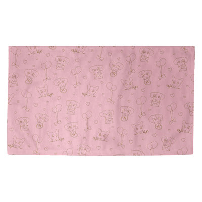 Tapis rose/brun fait main