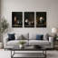 Ensemble de 3 tableaux modernes sur toile tendue, parfaits pour la décoration du salon, de la chambre ou de la maison.-130024467