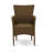 5 Piece Wicker Patio Furniture Set Includes a Rectangle Outdoor Table with Glass Top and 4 Balcony Backyard Armchair with Cushion, Brown-1647124975
