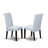 9 Piece Dining Set Includes a Rectangle Dining Room Table with Removable Leaf and 8 Grey Linen Fabric Upholstered Chairs, Jacobean-1491619-1491618