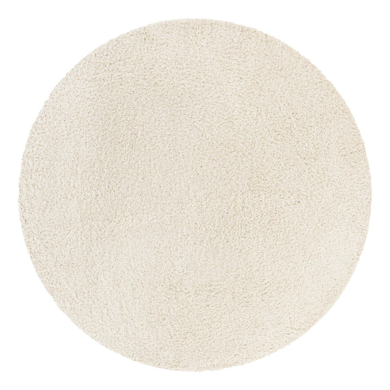 Tapis blanc neige Roshane, Rond 10 pi