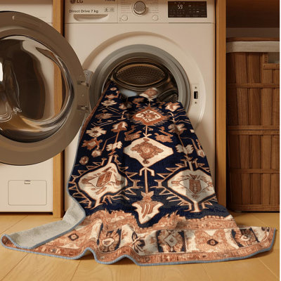 Tapis brun lavable à la machine