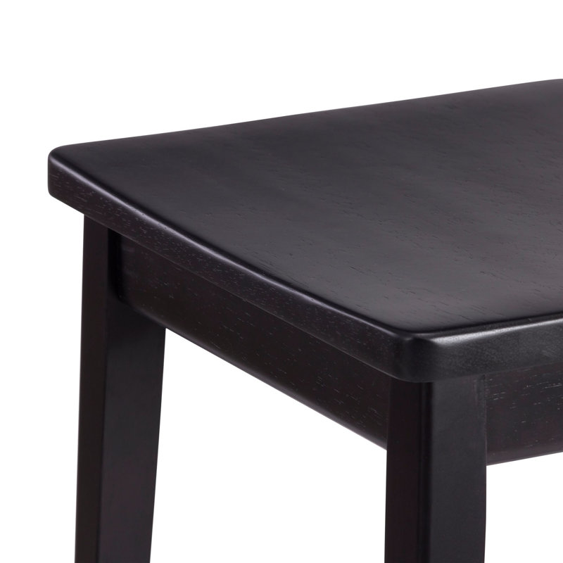 Smythe Solid Wood 24 inch Counter Stool, Black, 2