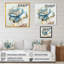 «Chic Blue Blooming Flower III», art mural fleurs-1884695058-1884695533