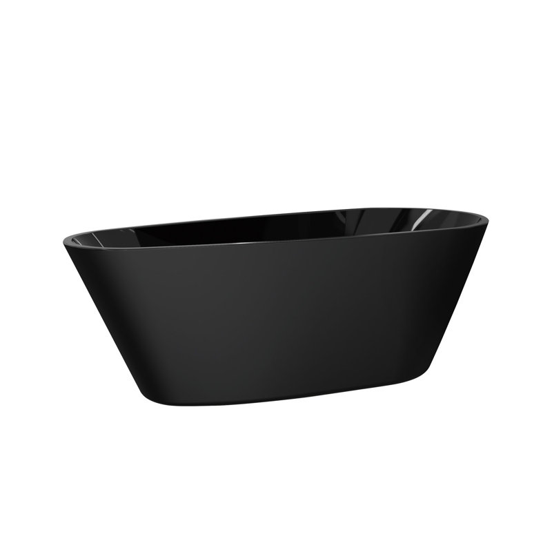 Sophia 67.7'' L Soaking Bathtub, Black