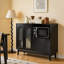 Buffet en bois massif noir