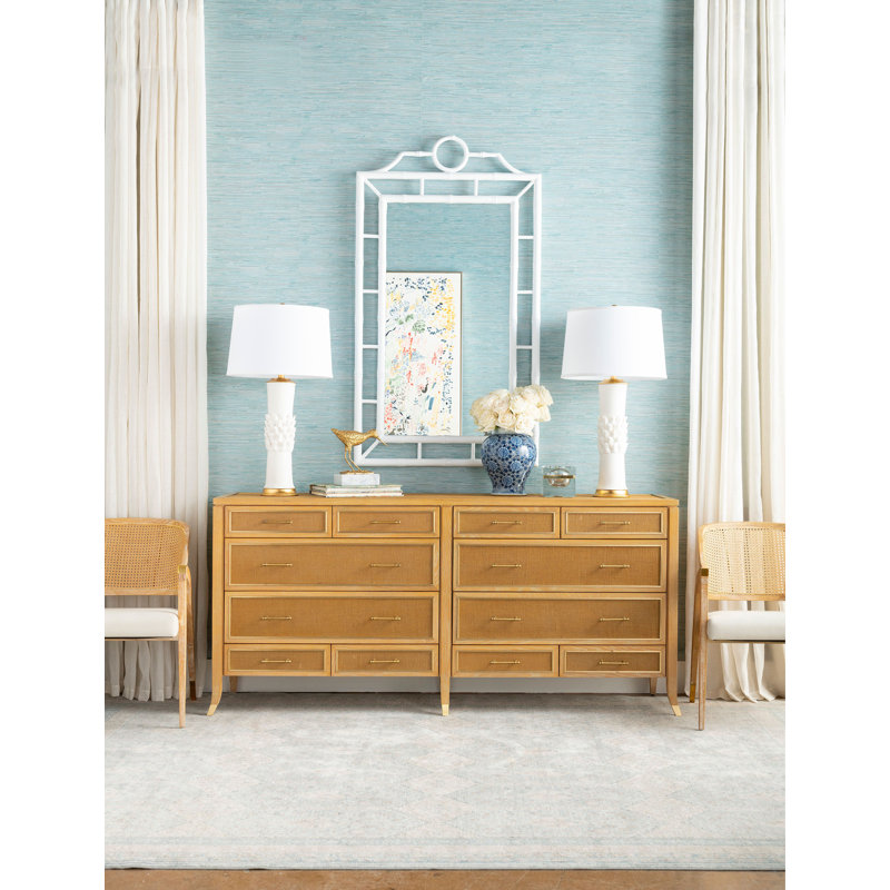 Chloe Rectangle Wall Mirror, White