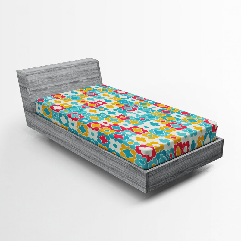 Microfiber Floral Fitted Sheet, Twin XL Fitted Sheet