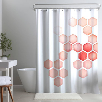 Cania – Polyester Shower Curtain, Dye Sublimation Print, 71" W × 74" L