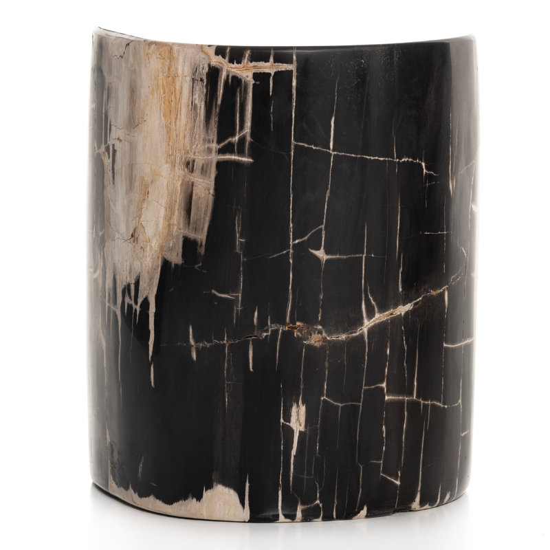 Kos End Table, Dark Petrified Wood