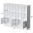 Kayliee 48" W x 40" H 8 Cube Storage Bookcase with 4 Doors-1083431517