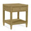 Table de chevet 1 tiroir en rotin avec plateau en verre et tablette de rangement Warwick-62152063-94947149