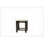 Table de bout 1pc moderne avec plateau en faux marbre et pieds en noyer antique, tablette de rangement ouverte pour le salon-133526228