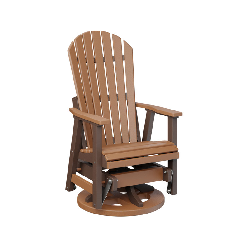 Berlin Gardens Comfo Back Premium Swivel Glider, Cedar Top/Chocolate Brown Base