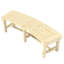 Banc d'extérieur semi-circulaire rond, banc de jardin en bois