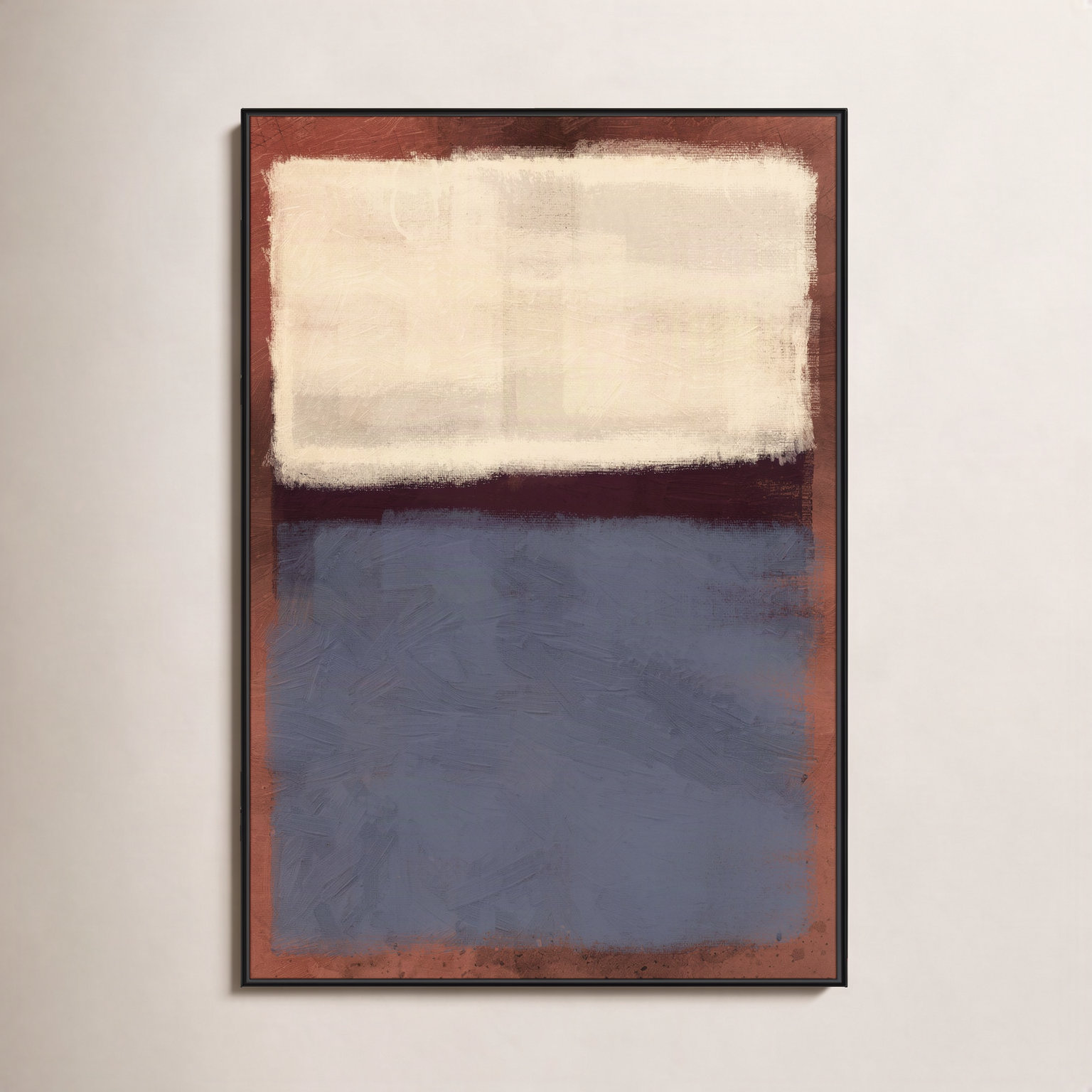 Coronado "Alabaster Burst" Painting, Black Framed, 61.5" H x 41.5" W x 2" D