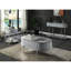 Table basse grise ultrabrillante avec rangement fonctionnel et look élégant pour l'espace de vie
