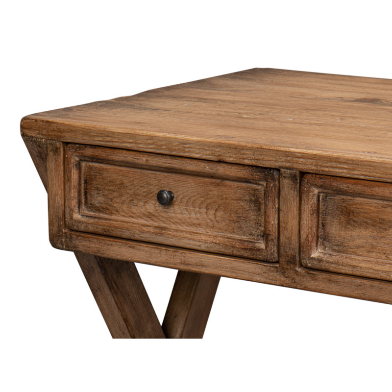 Kitchen Solid Wood Writing Desk, Brown