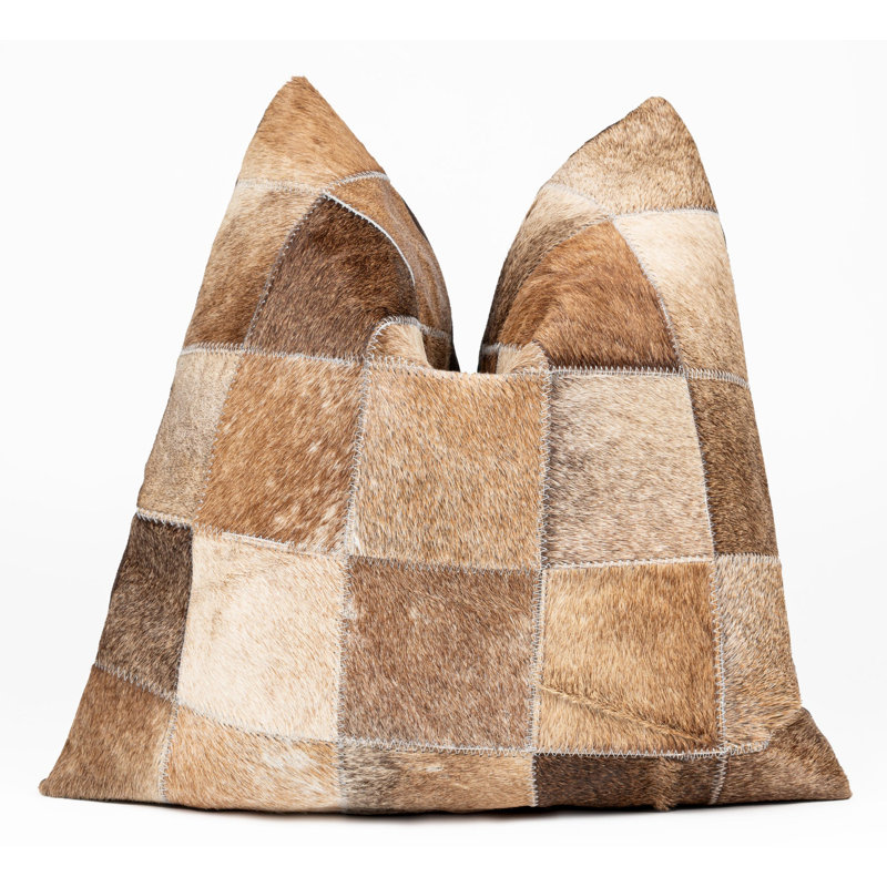 Coussin en peau de vache