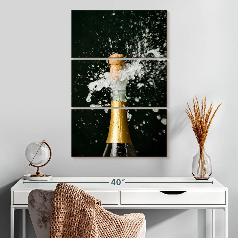 Yarlin Champagne Bottle, 32" H x 20" W