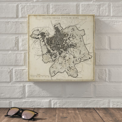 " City Plan Of Rome " Painting Print