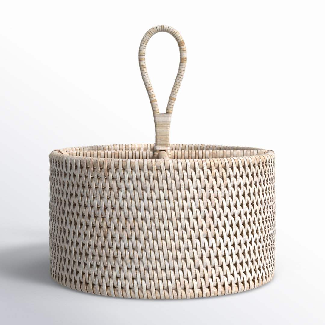 Fahy Wicker Round Flatware Caddy Birch Lane™ 