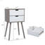 Ensemble de 2 tables de chevet avec rangement à deux tiroirs pour canapé de salon