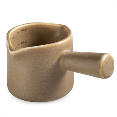 Tasse à mesurer 3 oz / 90 ml en céramique espresso - Va au micro-ondes à double jet double échelle