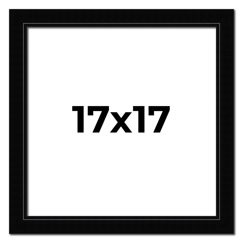 Solid Wood Single Picture Frame, Black, 17" W x 17" H