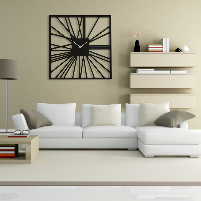 Solid Wood Wall Clock, 80cm H x 80cm W x 2cm D