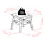 Tabouret d'appoint en bois massif Mariani-155452371