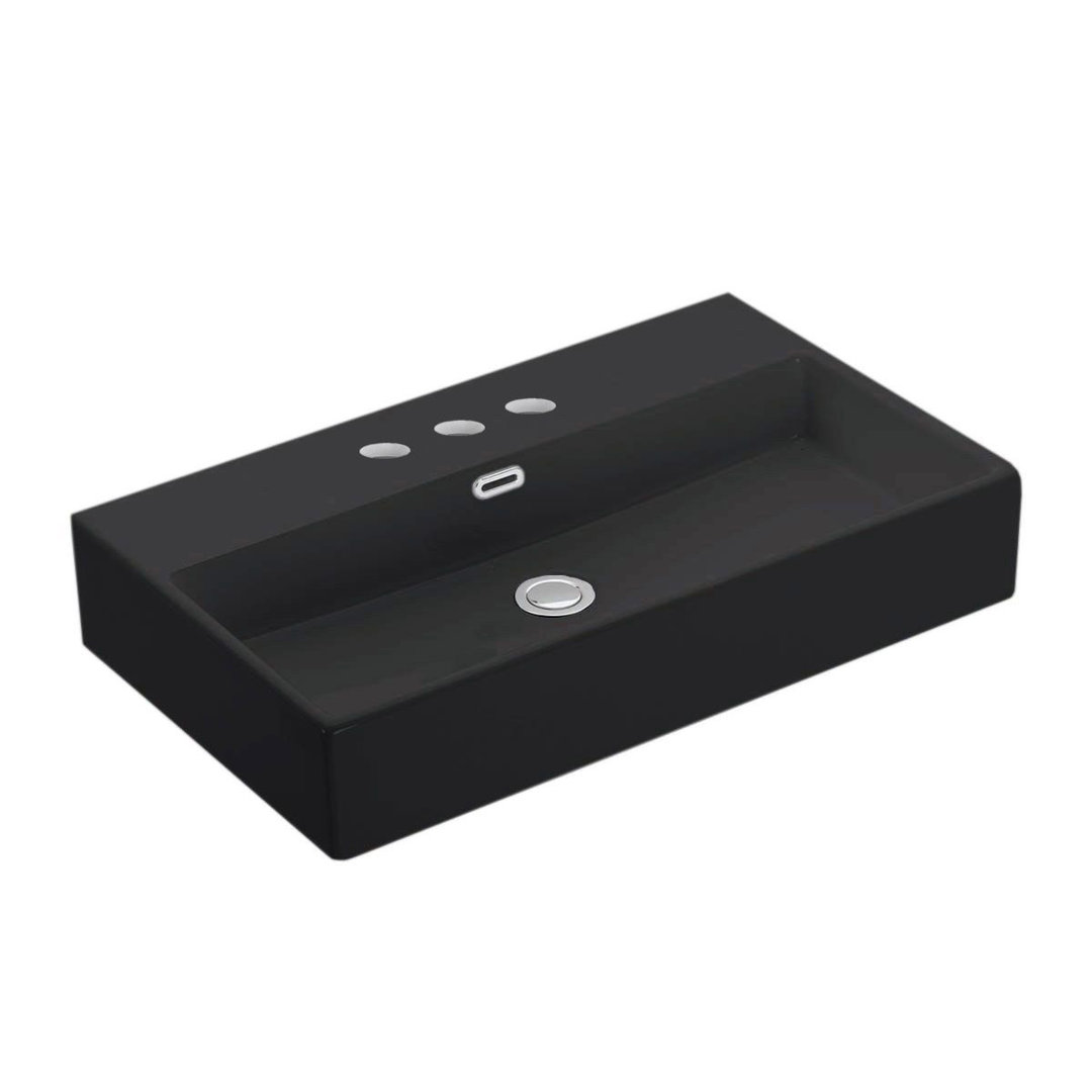 WS Bath Collections Quattro 16.4'' Ceramic Rectangular Bathroom Sink with Overflow WS Bath Collections Sink 