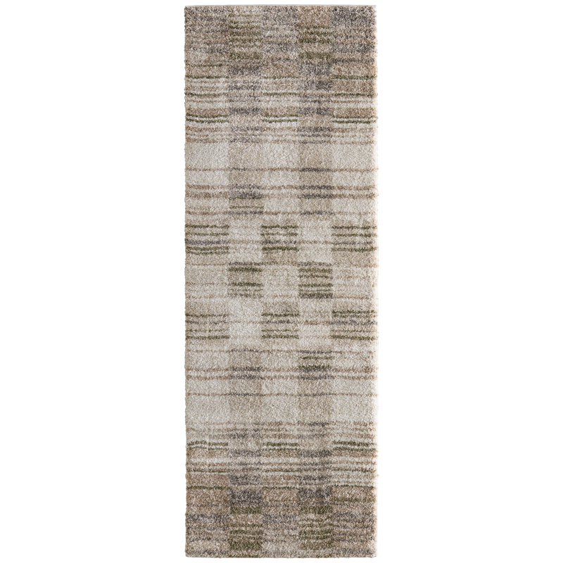 Richmond Modern Geometric Ivory Area Rug, Runner 2'6" x 7'3"