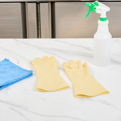 Restaurantware Cleaning Gloves Case of 1 Rubber 22 mil Household Gloves Chemical-Resistant Puncture-Resistant Abrasion-Resistant Yellow