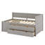 Lit de jour avec tiroirs et tablettes-443369930