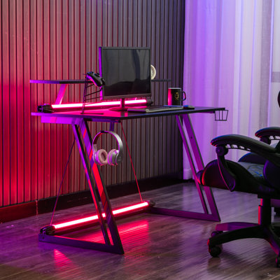 Castorena Metal Base Writing Desk