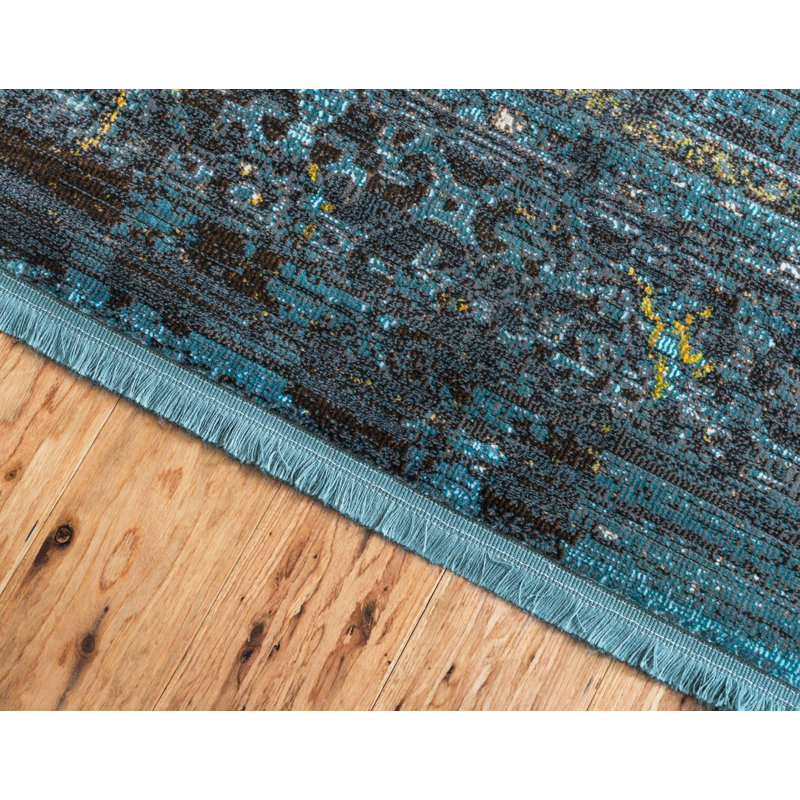 Tapis contemporain de couleur orangée Mulvihill, Rectangle 3 pi x 5 pi