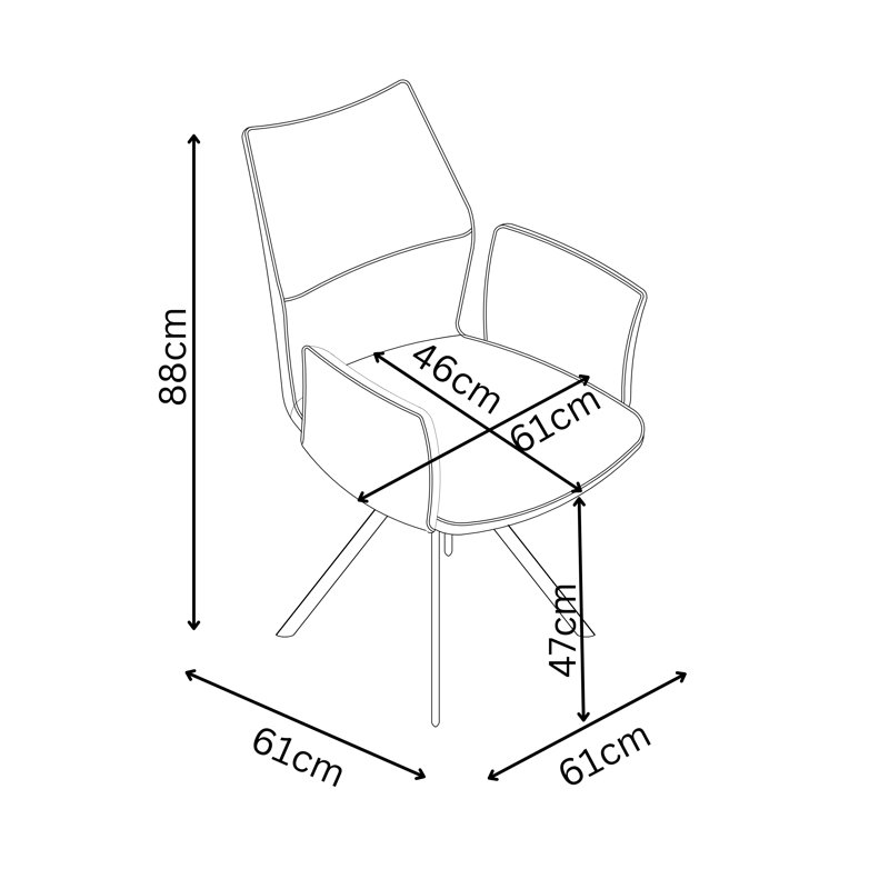 Lusso Fabric Dining Armchair, Grey