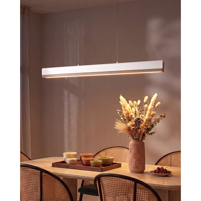 LED Pendant Lamp Annalisse Metal White, Brown