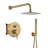 10 Inch Round Wall Mount Shower Faucet System Luxury Rainfall Shower Head with Rough-in Valve-58146937