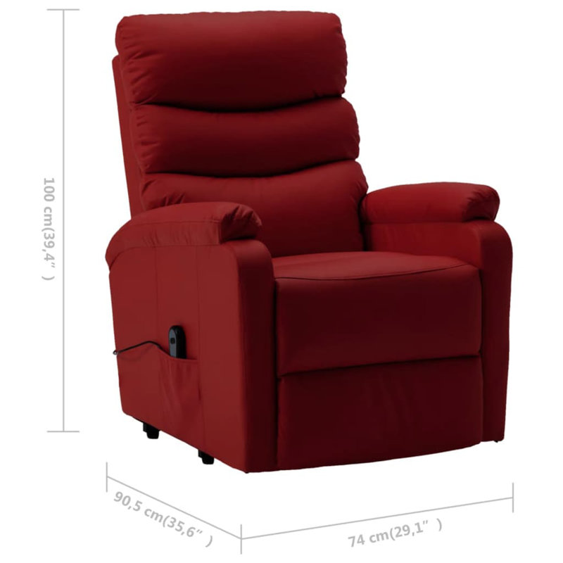 Faux Leather Lift Assist Power Recliner