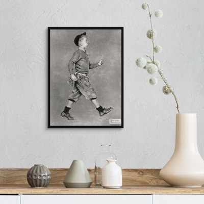 Portrait d'un garçon marchant sur toile