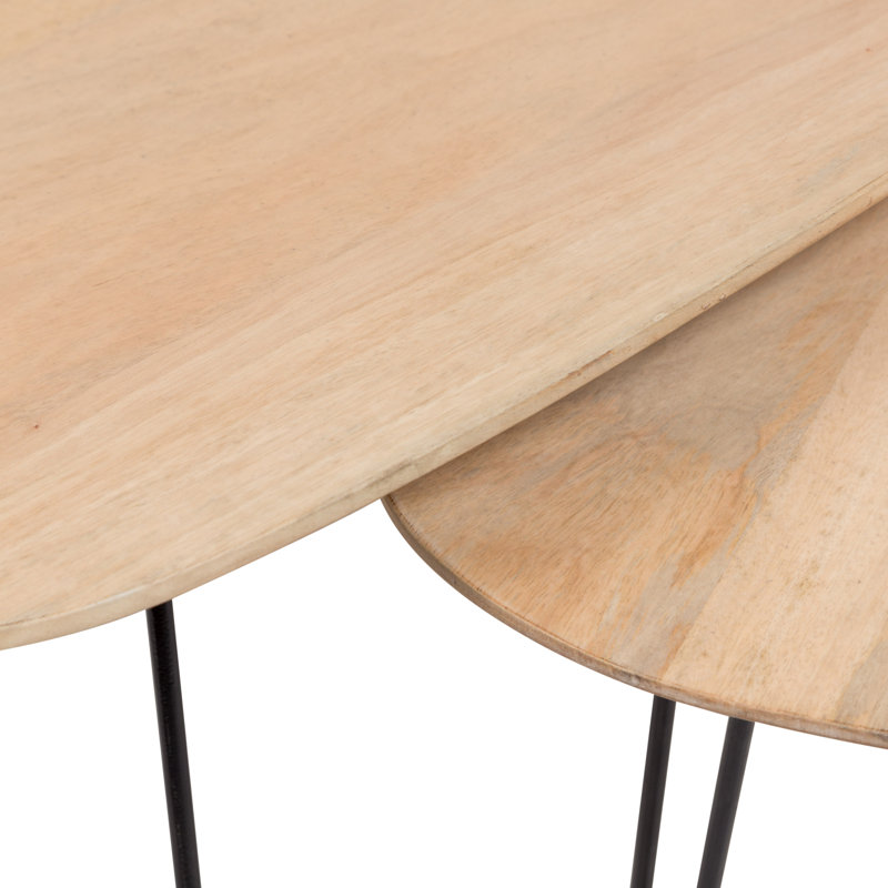 2 tables emboîtables Laverty, Naturel
