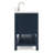 Moille 61" Single Bathroom Vanity in Midnight Blue, with 1.5 Pure White Quartz Top, Oval Sink-1375452006-1390724011