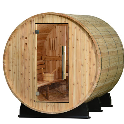Almost Heaven Saunas Princeton 6 - Person Indoor / Outdoor Traditional Steam Sauna in Cedar