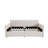 Flora Upholstered Daybed With 2 Drawers, Twin, Ivory Velvet, Ribbed Tufted Backrest, Daybed In Lavish Modern Design
